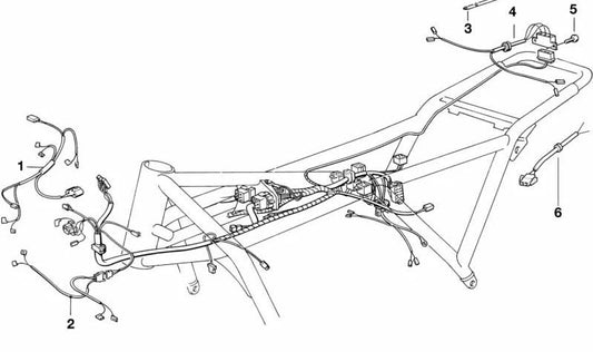 Cabos de luz traseira OEM 61121459954 Para motocicletas BMW K1, K100rs. BMW Motorrad original.
