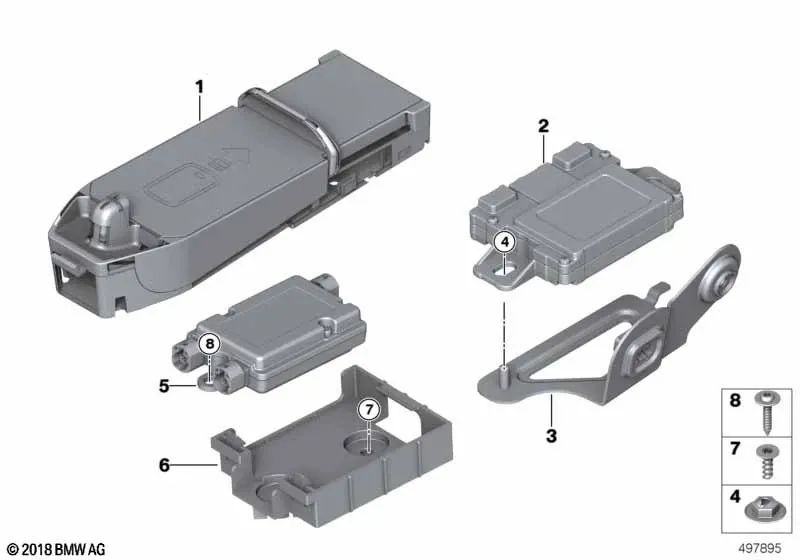 Charger for BMW F20N, F21N, F22, F22N, F23, F23N, F87, F87N, F30N, F31N, F34N, F35N, F80N, F32, F32N, F33, F33N, F36, F36N, F82N, F83, F83N, I15 (OEM 84105A58906). Genuine BMW