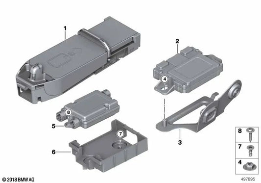 Charger for BMW F20N, F21N, F22, F22N, F23, F23N, F87, F87N, F30N, F31N, F34N, F35N, F80N, F32, F32N, F33, F33N, F36, F36N, F82N, F83, F83N, I15 (OEM 84105A58906). Genuine BMW
