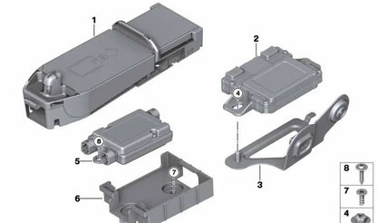 Soporte compensador LTE OEM 84109390163 para BMW F22, F23, F87, F32, F36, F82. Original BMW.
