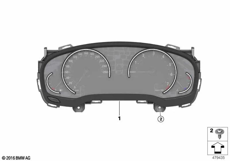 Kombinationsinstrument für die BMW 3 G20 -Serie, G21 (OEM 62109842915). Original BMW