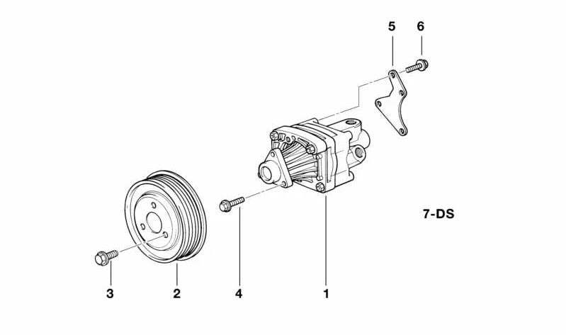 Chapa soporte OEM 32422243628 para BMW E36 (325tds) y BMW E34 (525td). Compatible con modelos con motor M51. Pieza original BMW.