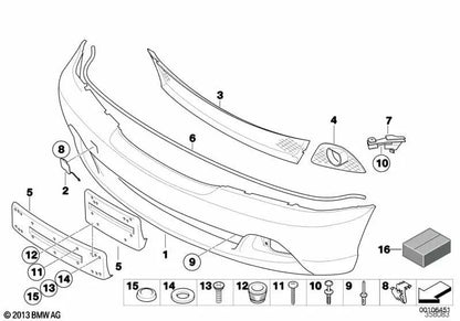 Revêtement de pare-chocs avant d'impression pour BMW E46 Series 3 (OEM 51117076719). BMW d'origine