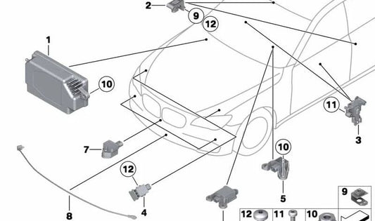 Unità di controllo airbag per BMW F07 Serie 5, F01, F02, F04 Serie 7 (OEM 65779266328). BMW originale.
