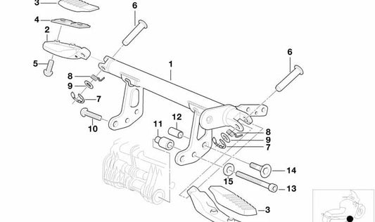 Tornillo avellanado M12x50 OEM 07119901452 para motos BMW R850R, R1100R, R1100RT, R850C, R1200C, R1200C Montauk, R1200C Independent… y más. Original BMW Motorrad.