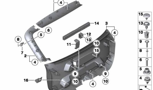 Flange screw OEM 51492992002 for BMW E84. Original BMW.