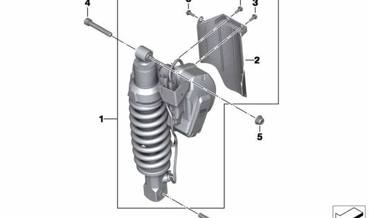 OEM 33537728948 Spring arrière pour BMW R 1200 GS, R 1200 GS Adventure Motorcycles. BMW original Motorrad.