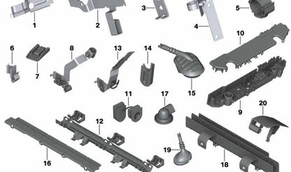 Soporte para cable de sonda lambda OEM 12527555006 para BMW E82, E88, E90, E91, E92, E93, E60, E71, E89. Pieza original BMW.