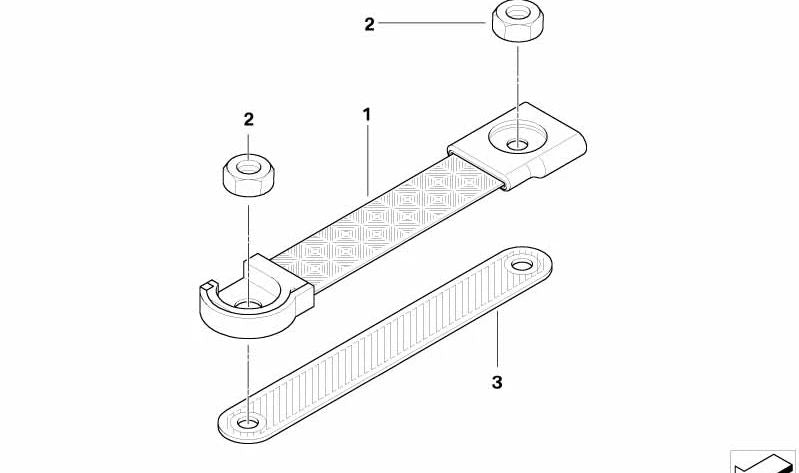 Portão traseiro do cabo de massa OEM 61129114571 para BMW 3 E91 e E91N Series. Conector de massa original da BMW.
