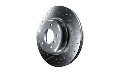 Disco de freno trasero BMW Performance perforado OEM 34216795755 para BMW E81, E87, E88, E90, E91, E92, E93, E82. Solo compatible con llantas de al menos 17". Original BMW.