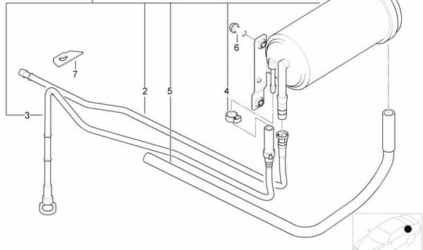Tubo de ventilación OEM 16131184381 para BMW E36 (Original BMW).