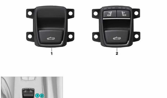 Interruttore di riscaldamento a soffitto e cervicale OEM 61316832923 per BMW F33, F83. BMW originale.