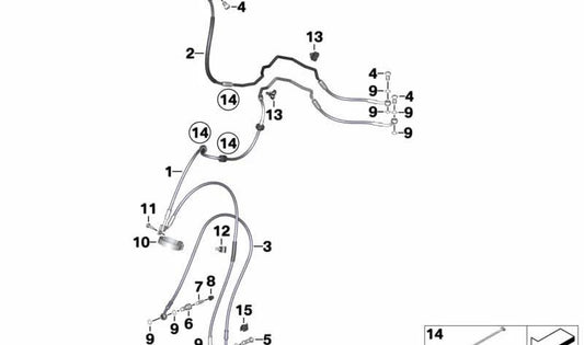 OEM distancing support 34327706009 for BMW F 700 GS, F 800 GS, F 850 ​​GS, F 900 GS ... and more. Original BMW Motorrad.