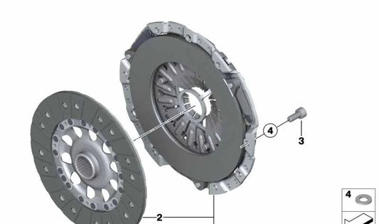 Disco de arrastre del embrague OEM 21211415864 para BMW E23, E24, E28, E30, E32, E34, E9, E12, E21, E26, E3, E6. Pieza original BMW.
