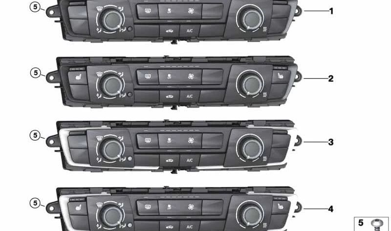 BMW Air Climating Control Panel Series F20, F21 (OEM 64119384041). BMW d'origine.