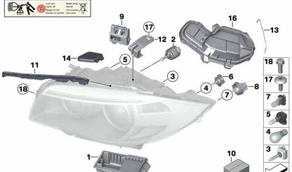 Portalámparas para BMW E82, E88 (OEM 63117203308). Original BMW