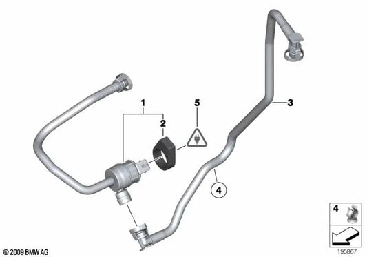 Tanklüftungsventil für BMW F10, F11, F18, F01, F02 (OEM 13907636152). Original BMW