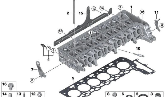 ASA OEM 11128518206 Gefängnisschraube für BMW F10, F11, G30, G31, F01, F02, G11, G12, E70, F15, G05, E71, F16, G06, G07. Original BMW.