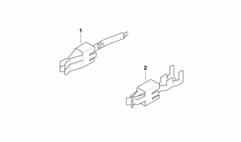 Conector de contacto plano OEM 61138364583 para BMW (Modelos compatibles: E36, E46, E90, E91, E39, E38, E83). Original BMW.