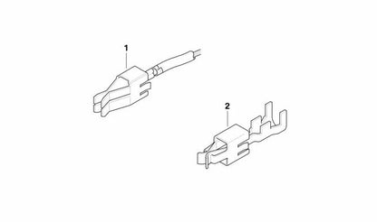 Conector de contacto plano OEM 61138364583 para BMW (Modelos compatibles: E36, E46, E90, E91, E39, E38, E83). Original BMW.