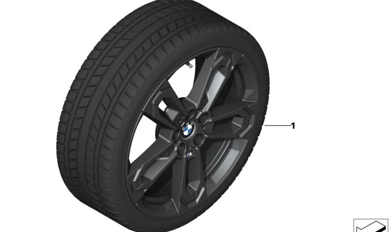 Ruota invernale completa Spike LM per la serie BMW X1 U11 (OEM 36115A72F02). BMW originale