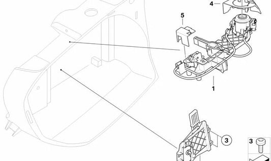 Enclavamiento inferior OEM 71607671779 para BMW Motorrad F800S, F800ST, K1300GT, R1200RT... y más. Original BMW Motorrad.