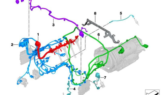 Injetores de fiação e OEM de ignição 12518091511 para BMW X5 (F95) e X6 (F96). BMW original.