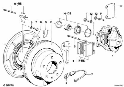 Kit de reparación pastillas de freno sin asbestos para BMW E12, E24 (OEM 34211159265). Original BMW
