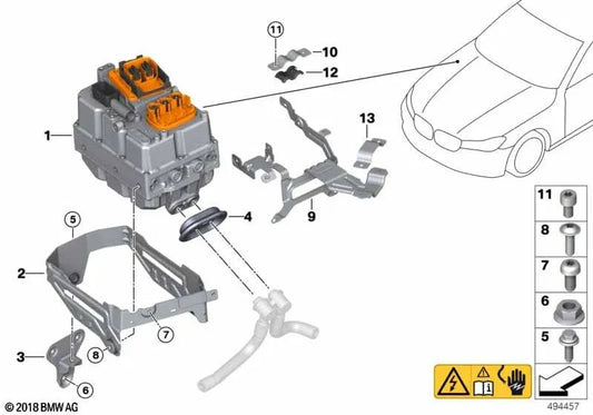 Suporte eletrônico de potência para BMW G20, G30, G31N, G38, G11, G12 (OEM 12908601904). BMW original.