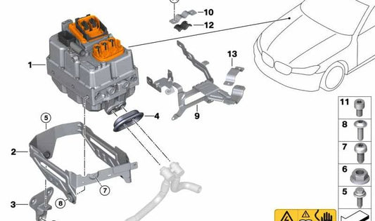 Prise en charge de soulagement de la tension pour la série BMW 3 G20, G21, 5 G30 Série, G31, G38, 7 G11 Série, G12, X3 G01, X5 G05 (OEM 61139371349). BMW d'origine