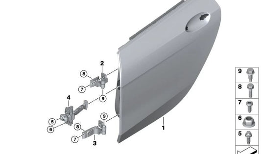 Freio da porta traseira para BMW Series 1 F40, F70 Série 2 F44 (OEM 5122748039). BMW original