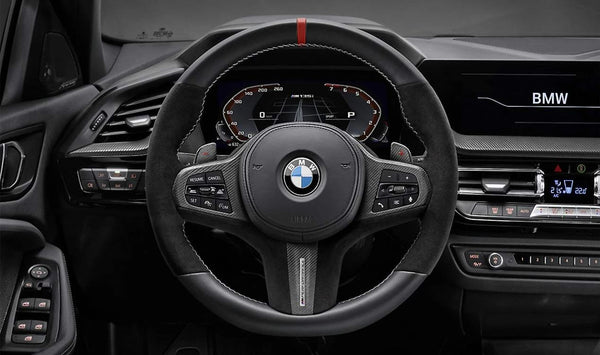 Embellecedor de Volante M Performance para BMW F90, G30N, G31N, G38N, G32N, F91, F92, F93, G14, G15, G16, F97, G01, F98, G02, F95, G05, F96, G06, G07 (OEM 32302471439). Original BMW.