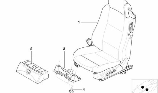 Botiquín de primeros auxilios OEM 52107166665 para BMW E46, E93. Original BMW.