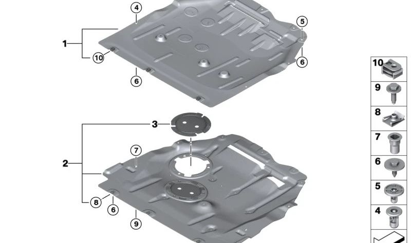 Cubrecárter OEM 51758498397 para BMW U06, U11, U10, U25. Original BMW.