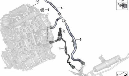 Tubo de alimentación de combustible OEM 13538514092 para BMW F20, F21, F22, F23, F30, F31, F32, F33, F34, F36. Original BMW.