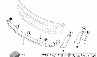 Piloto intermitente lateral izquierdo OEM 63147165869 para MINI R50, R52, R53. Original MINI.
