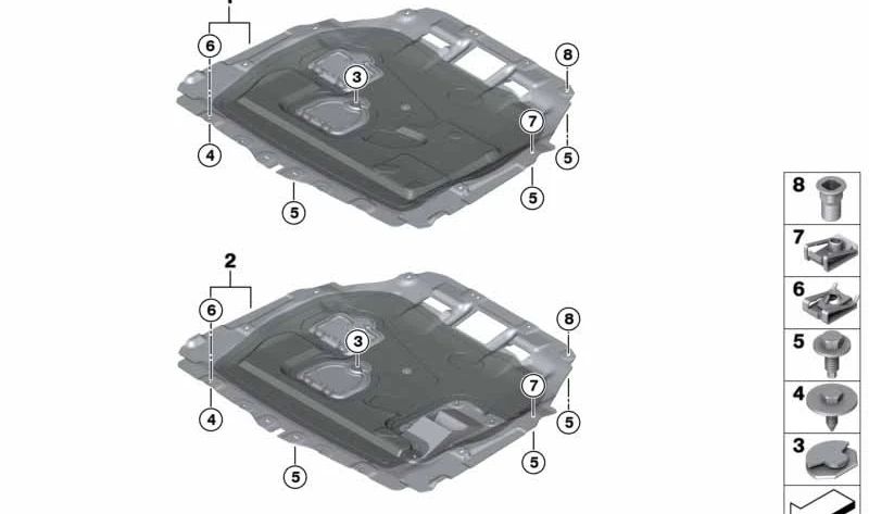 Apantallado compartimiento motor OEM 51757366687 para MINI Countryman F60, F60 LCI. Original MINI.