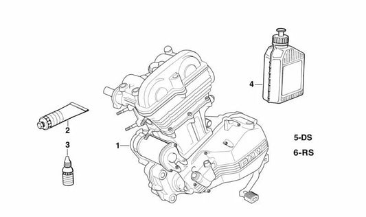 Juego de juntas motor OEM 11117707599 para motos BMW F 650 GS, F 650 CS, G 650 X... y más. Original BMW Motorrad.