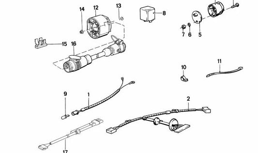 Interruptor de luces emergencia OEM 61311372021 para BMW E21, E30, E28, E24, E23. Original BMW.