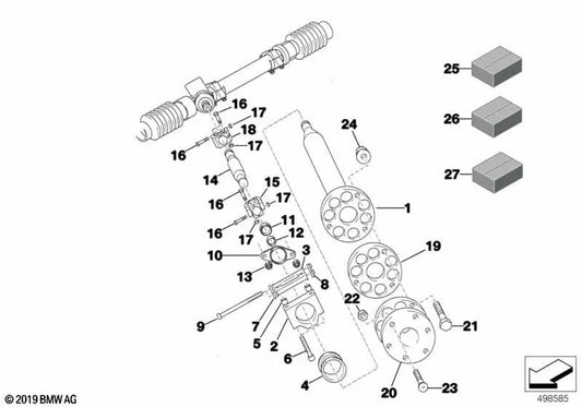 Bushing for various BMW models/series (OEM 32312270160). Original BMW