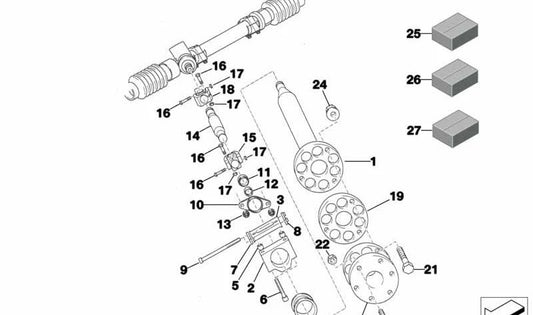 OEM management flange 32312271681 for BMW E36, E38, E39, E46, E53, E60, E61, E63, E64, E83, E85, E86, E87, E90, E91, E92, E93. Original BMW.