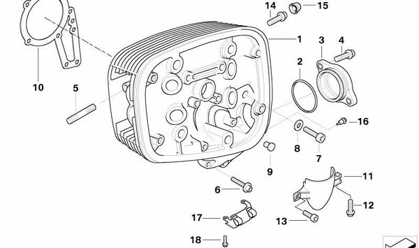 Cubierta para bujía de encendido auxiliar izquierda OEM 11127676367 para motos BMW R 1200 C, R 850 C, R 1200 C Montauk… y más. Original BMW Motorrad.