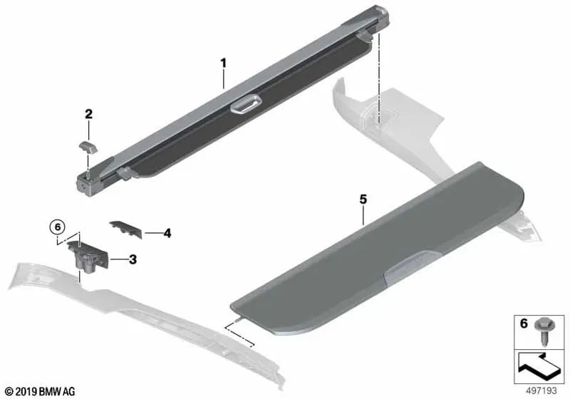 Suporte para rede de separação frontal esquerda para BMW X7 G07, G07N (OEM 51479493677). BMW original.