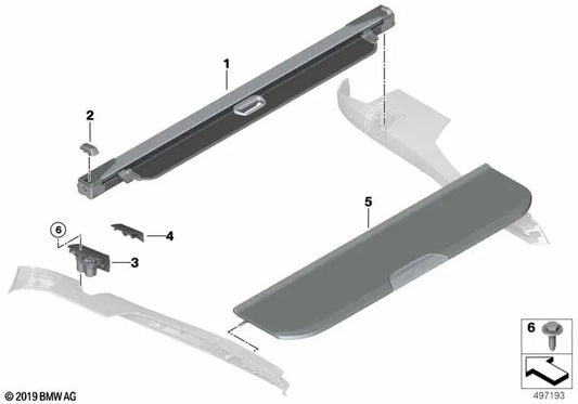 Suporte para rede de separação frontal esquerda para BMW X7 G07, G07N (OEM 51479493677). BMW original.