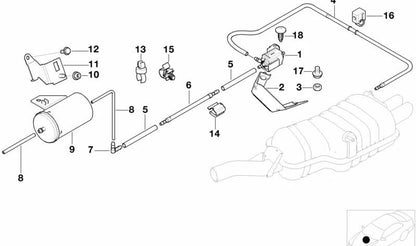 OEM de depósito a vácuo 18101740207 para BMW E36, E46, E83, Z3. Peça original da BMW.