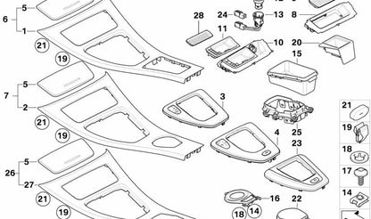 Junta de embellecedor OEM 51166952674 para BMW E90, E91, E92, E93. Original BMW