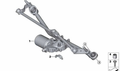 Wiper motor and mechanism OEM 61617192969 for BMW Z4 (E85, E86). Original BMW.