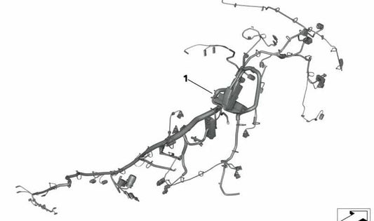 Câble principal Mazo 61118553654 pour BMW Motorrad R1200RS, R1250RS. BMW original Motorrad.
