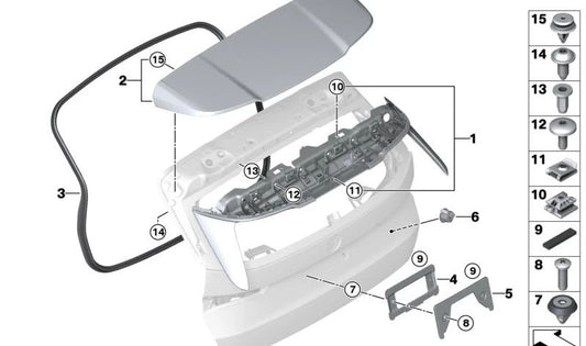 Aeroblade for BMW X1 U11 (OEM 51627011130). Genuine BMW