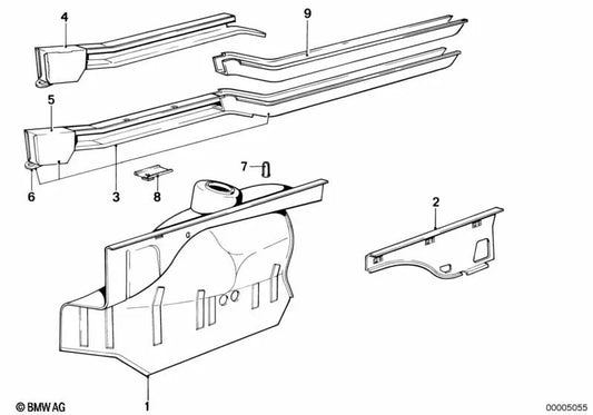 Suporte de para-lama dianteiro esquerdo para BMW Série 3 E21 (OEM 41111846649). BMW originais.